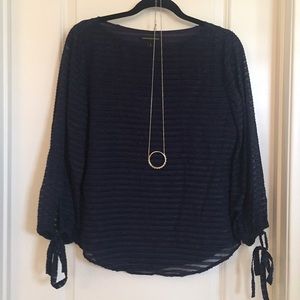 Banana Republic navy tie sleeve shirt